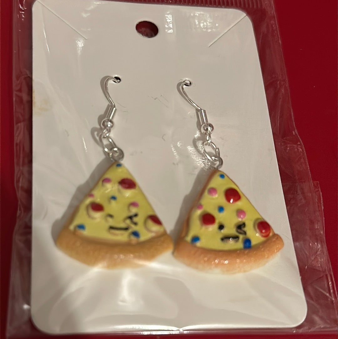 Pizza earrings