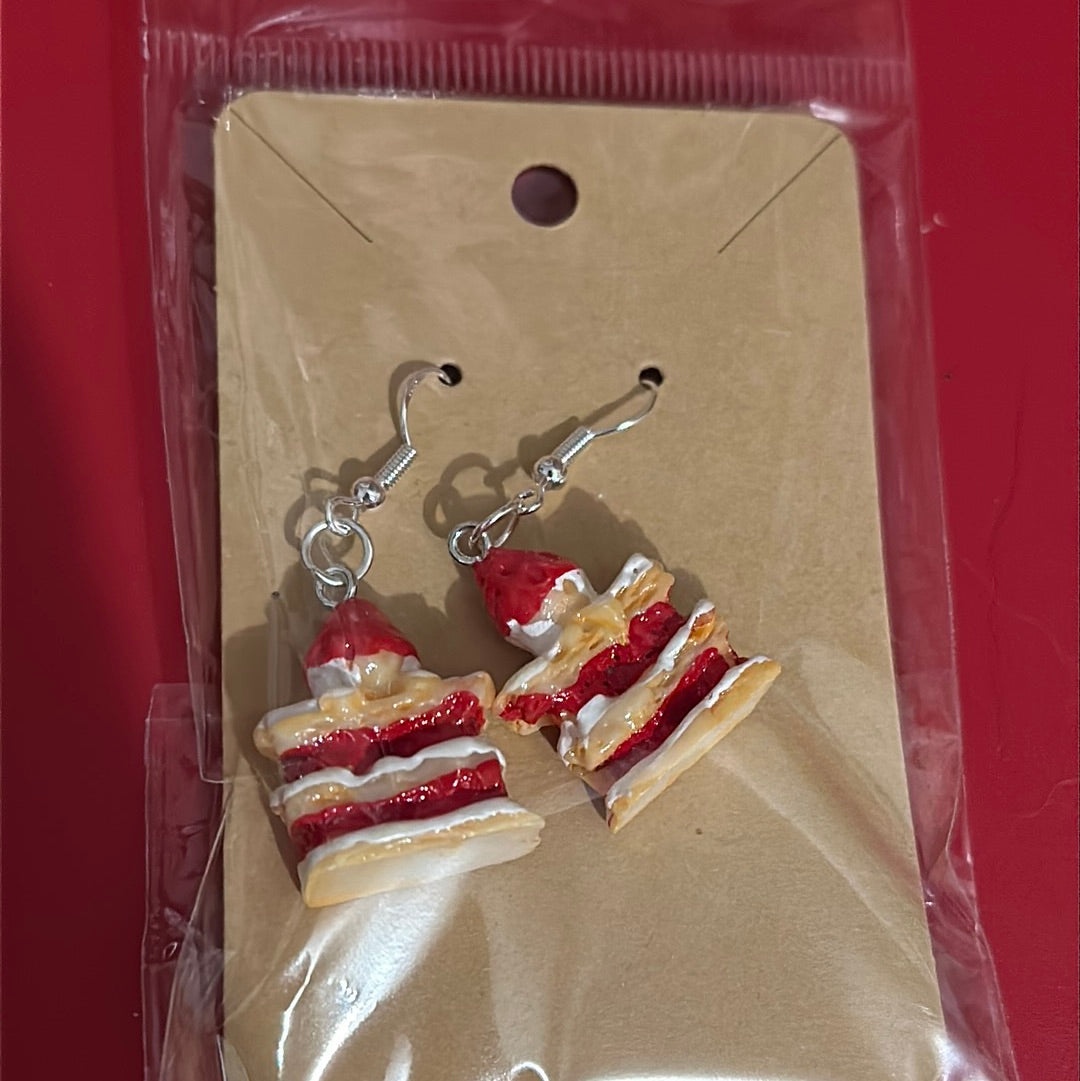 Strawberry shortcake earrings