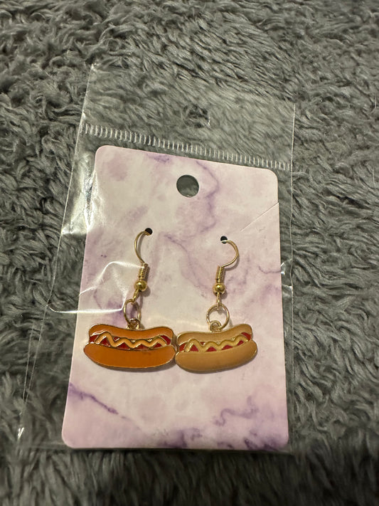 Hotdog earrings