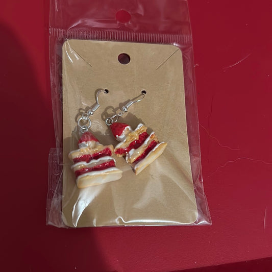 Strawberry shortcake earrings