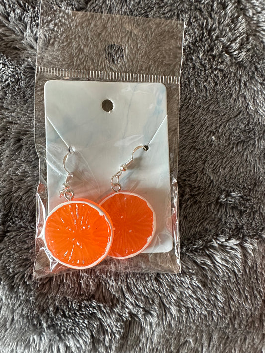 Orange slice earrings