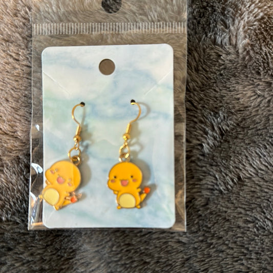Charmander Pokémon earrings