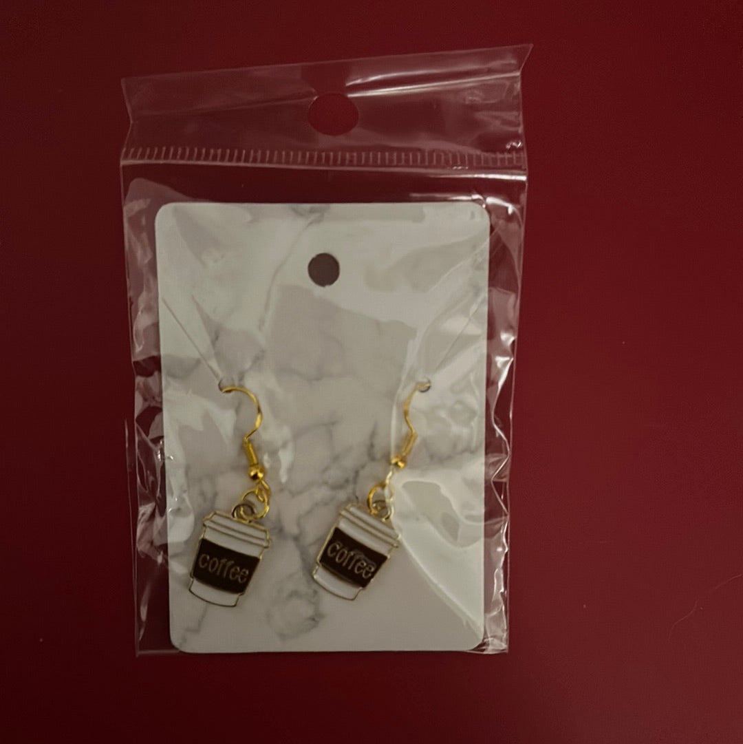 Coffee earrings
